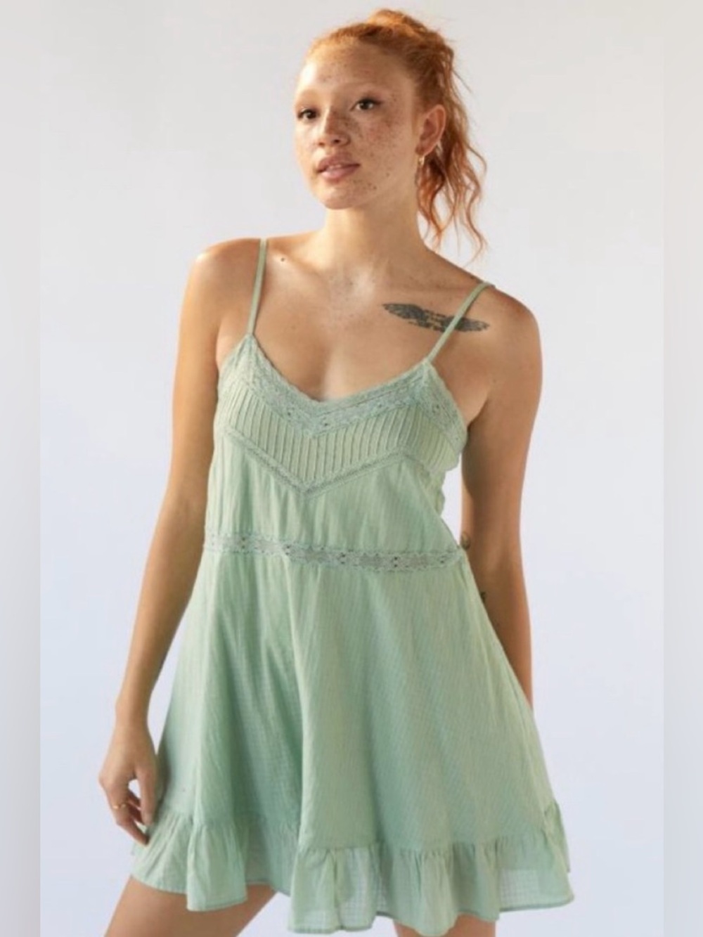 Urban Outfitters Primrose Lace Inset Mini Dress